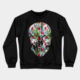 Tropical Summer Skull Funny Summer Vacation Crewneck Sweatshirt